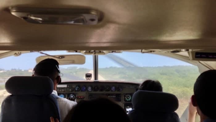 Taking a small plane ride to Ambergris Caye