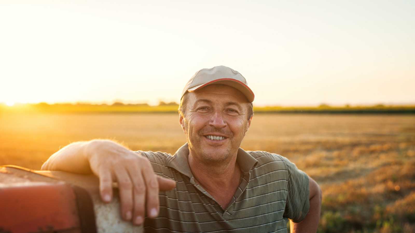 Man investing in farm land