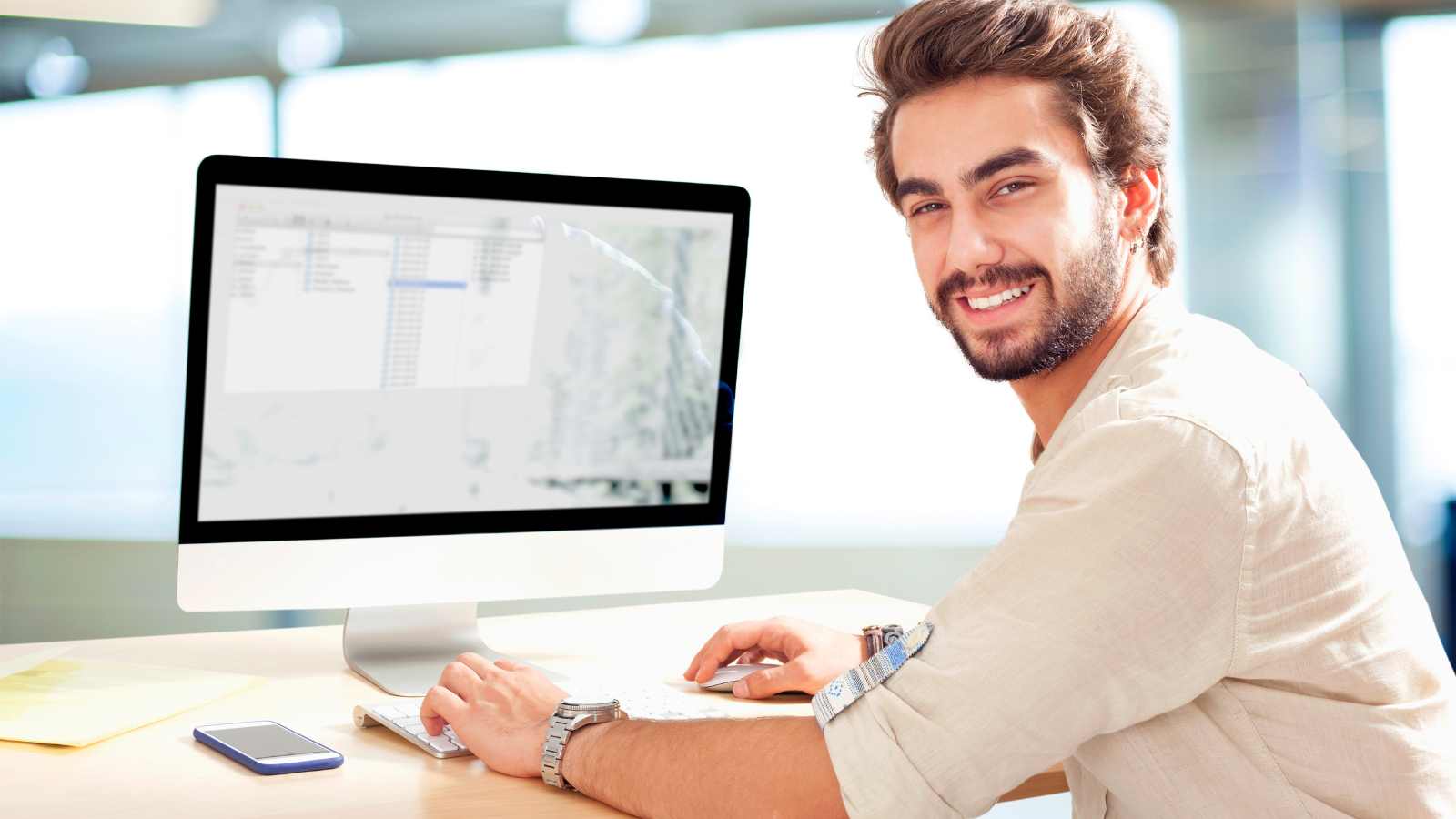 Man working in computer