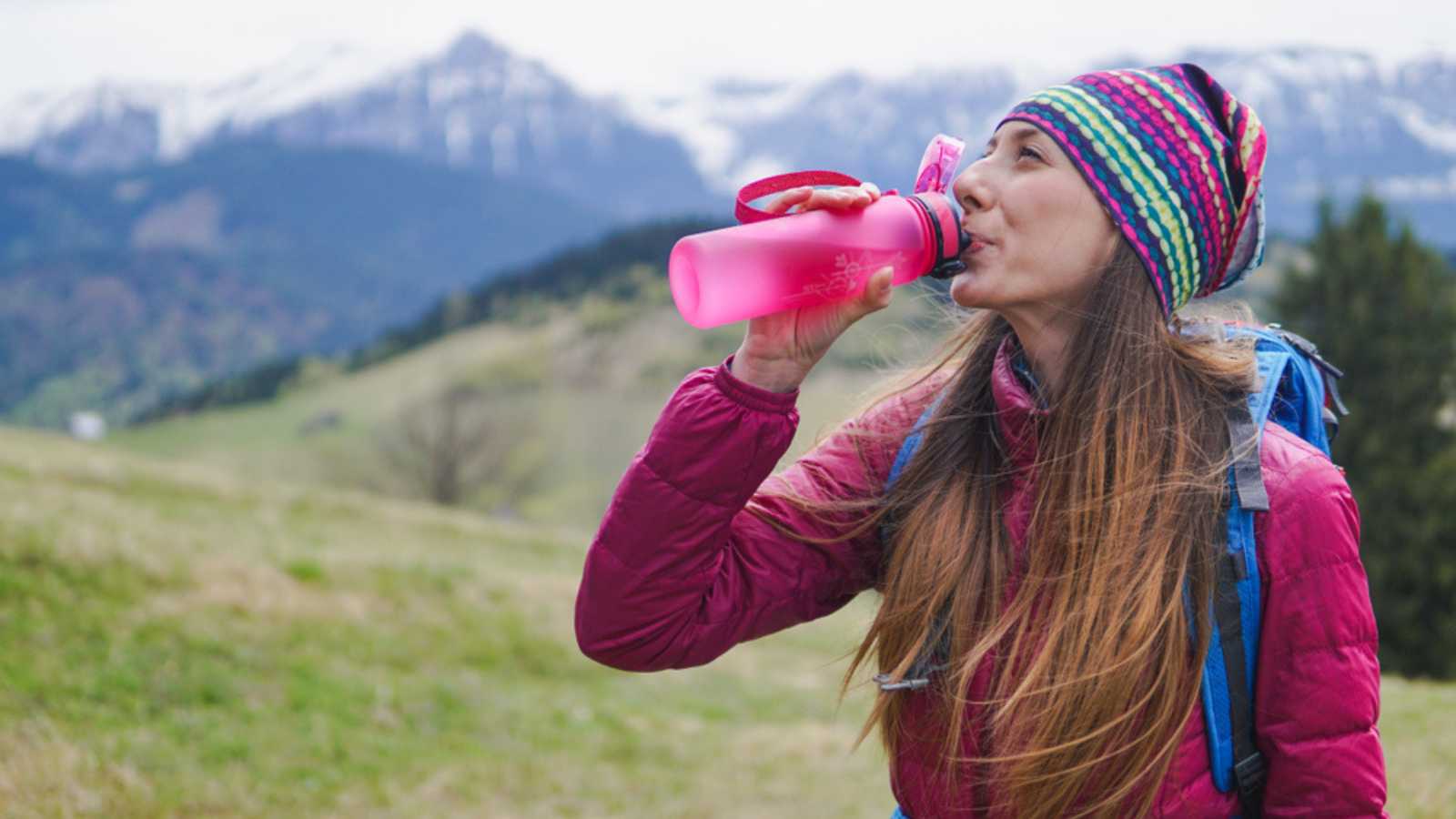 Woman drinking water