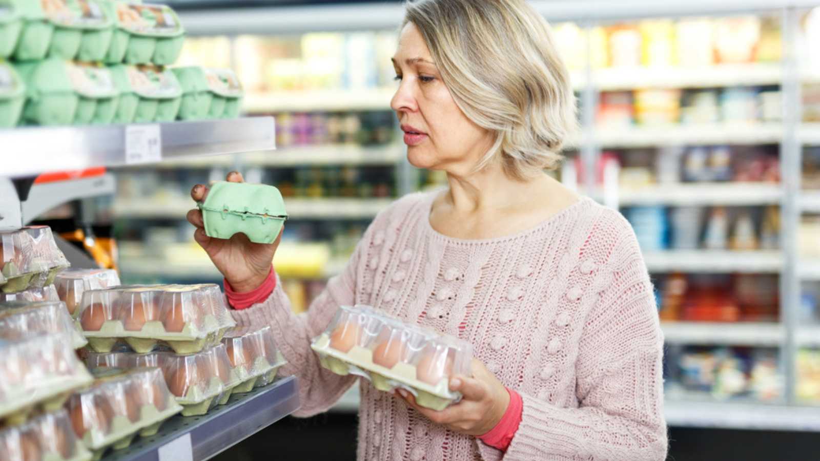 Woman purchasing in bulk