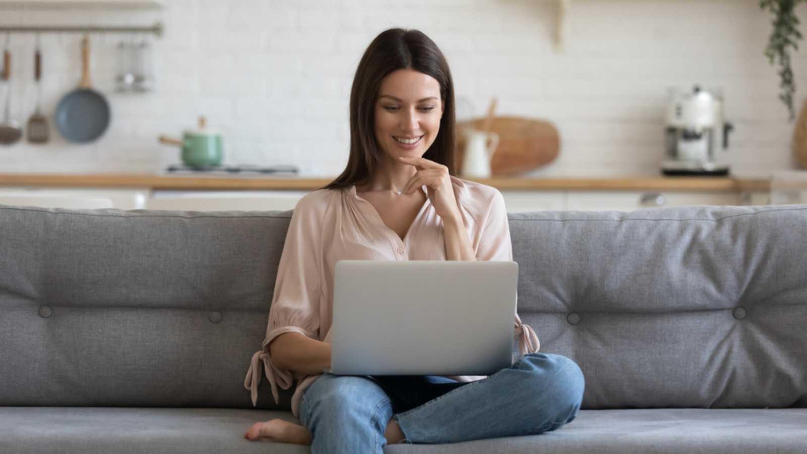 Woman working in computer