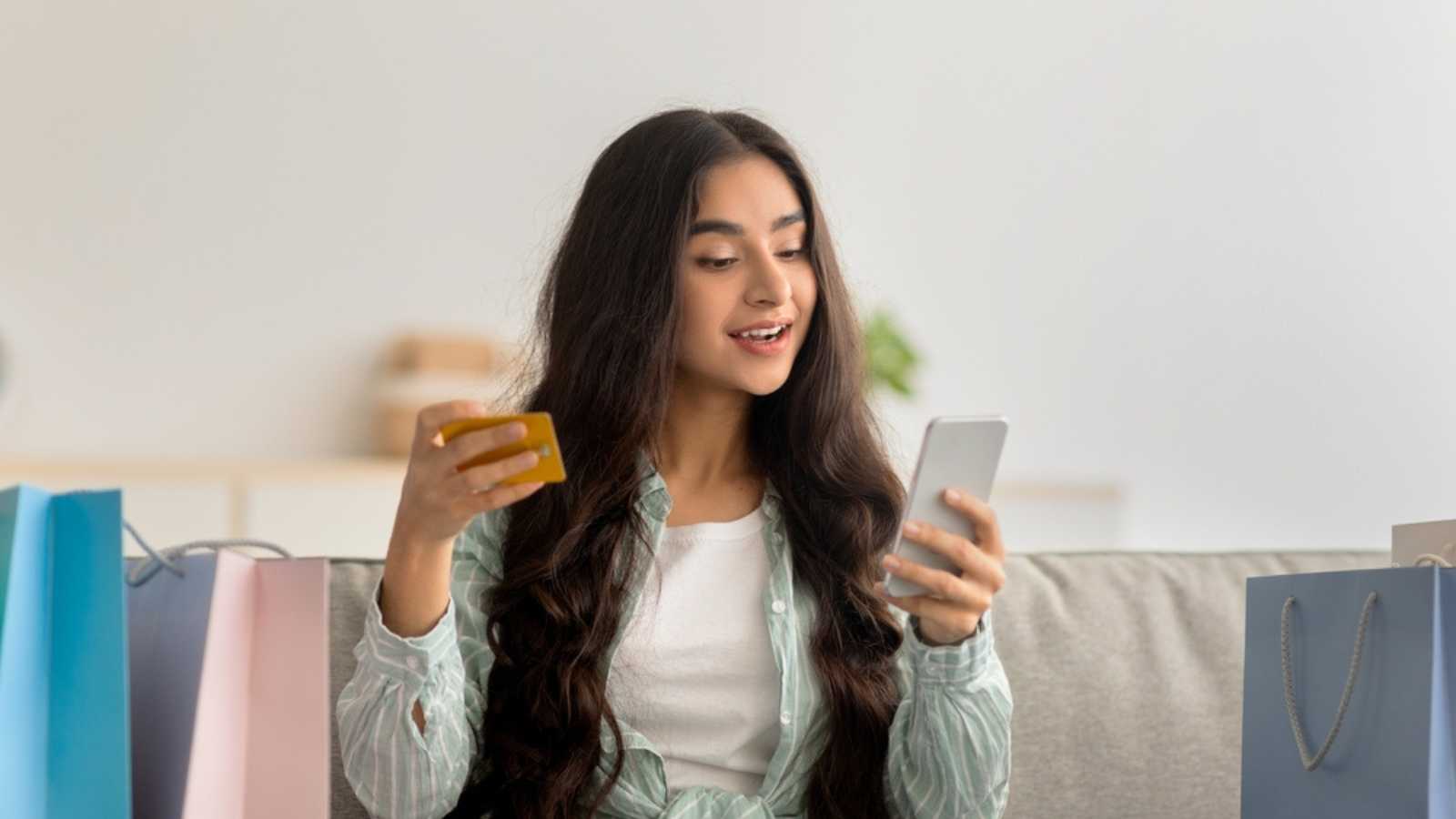 Young woman with mobile