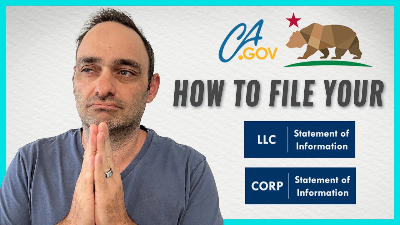 YOUTUBE VIDEO: How to File Your CA Statement of Information