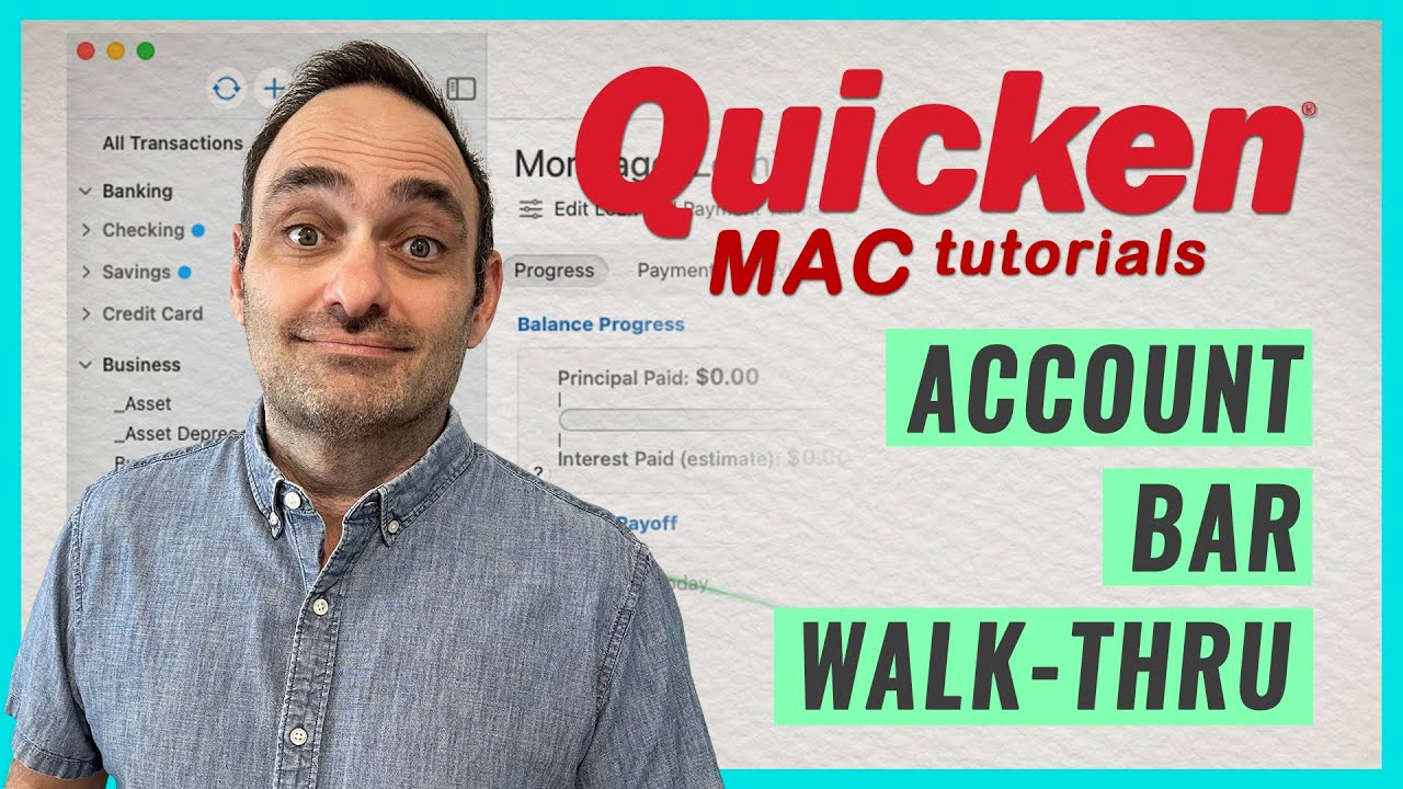 YOUTUBE VIDEO: Quicken for Mac Tutorial: Account Bar Walk-Thru