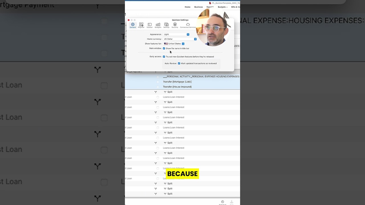 YOUTUBE VIDEO: Quicken For Mac Settings You Should Turn On First