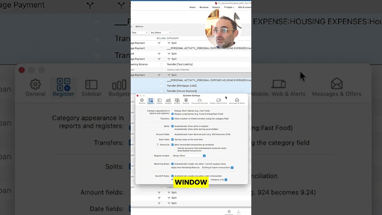 YOUTUBE VIDEO: Do Not Let Quicken Automate Away Your Accuracy