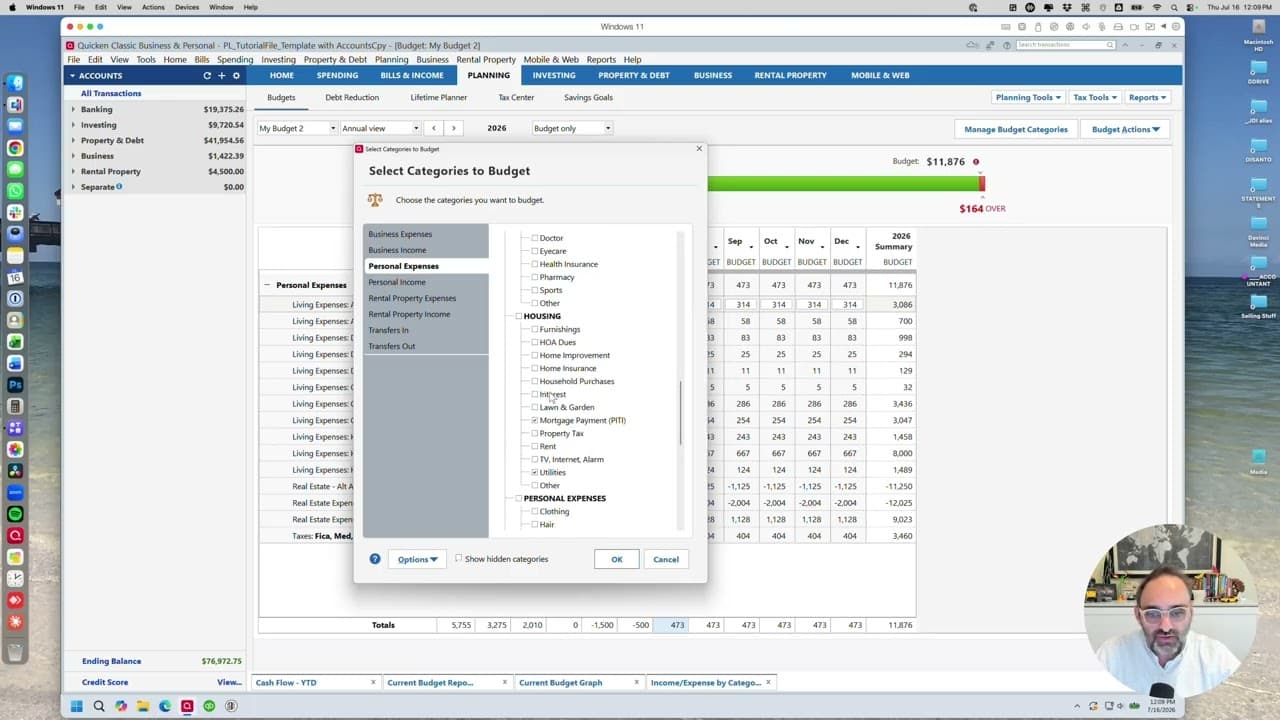 YOUTUBE VIDEO: How to Set Up and Use Budgets in Quicken