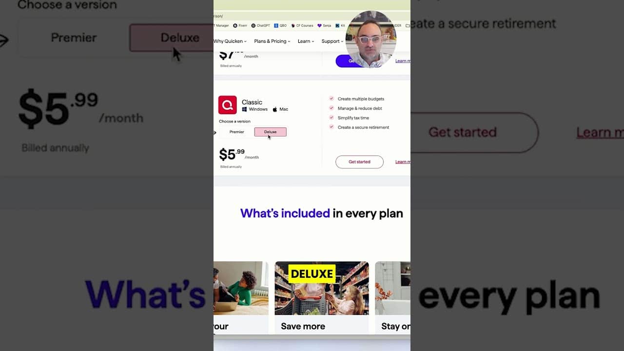 YOUTUBE VIDEO: Quicken Deluxe Versus Premier Explained