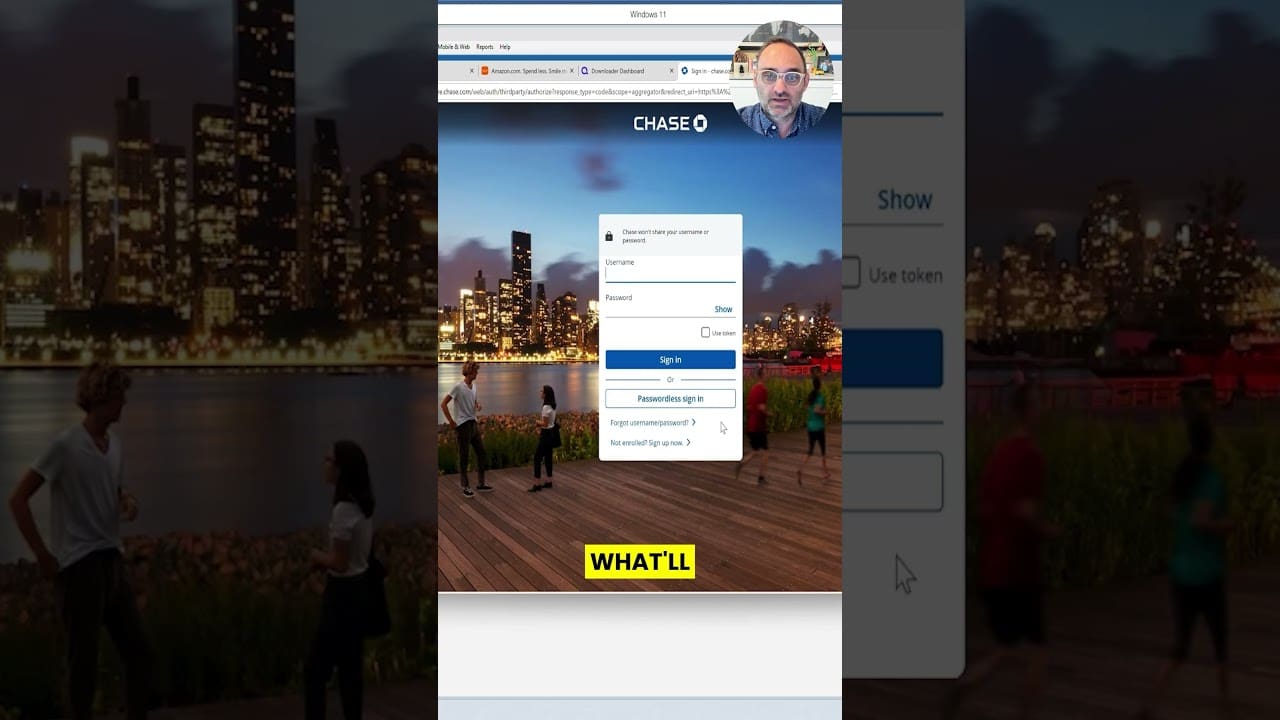 YOUTUBE VIDEO: How to Connect a Chase Card in Quicken
