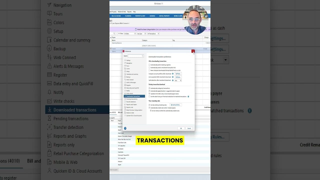 YOUTUBE VIDEO: Review Quicken Downloads Before Accepting