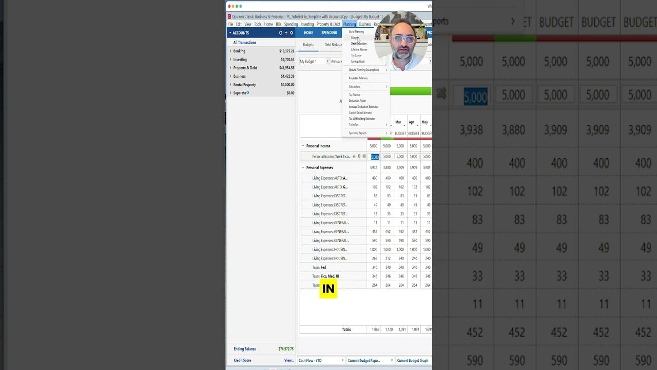 YOUTUBE VIDEO: How to Find the Budget Tool in Quicken