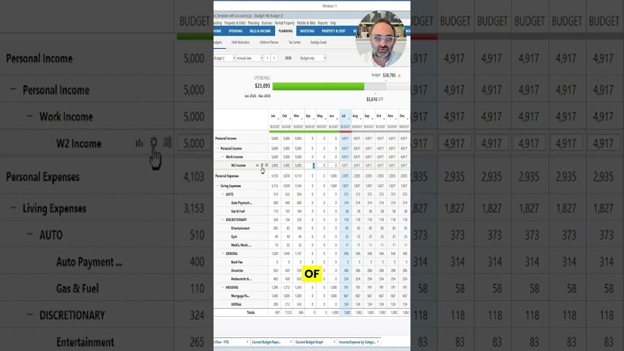 YOUTUBE VIDEO: Make Your Quicken Budget Easier to Read