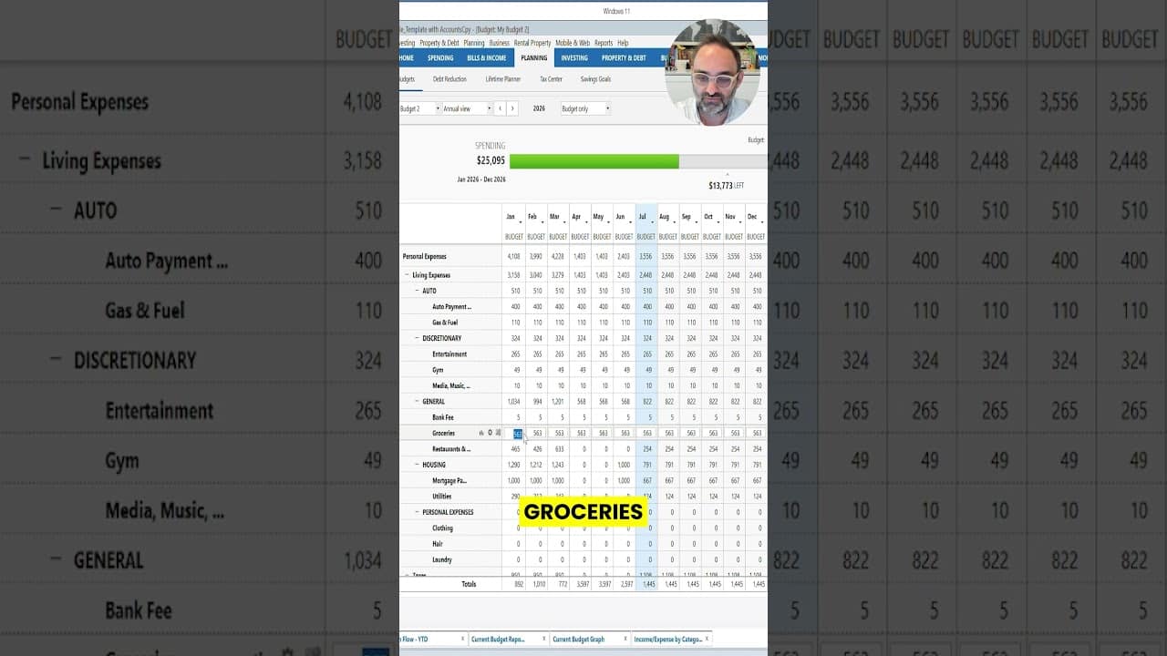 YOUTUBE VIDEO: How I Adjust My Quicken Monthly Budget