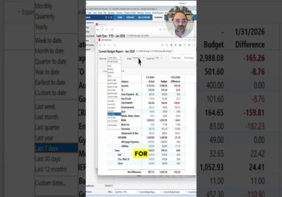 YOUTUBE VIDEO: Use Quicken to See If You Beat Your Budget