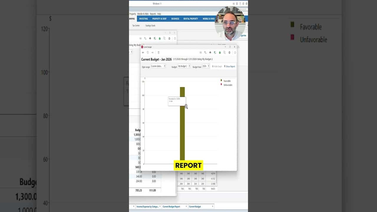 YOUTUBE VIDEO: Best Quicken Reports for Budget Tracking