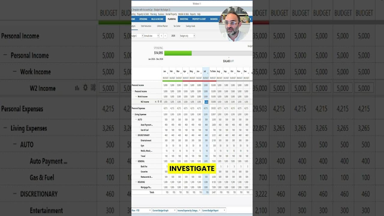YOUTUBE VIDEO: Quicken Budget Settings Worth Using