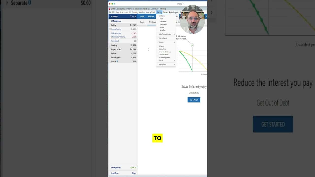 YOUTUBE VIDEO: Pay Off Debt Faster With Quicken