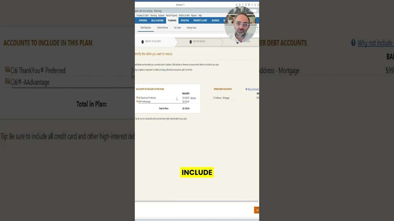 YOUTUBE VIDEO: How Quicken Builds a Debt Payoff Plan