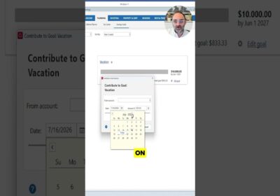 YOUTUBE VIDEO: 👍27 Aug Shorts 3 Quicken Windows Savings Goal Feature