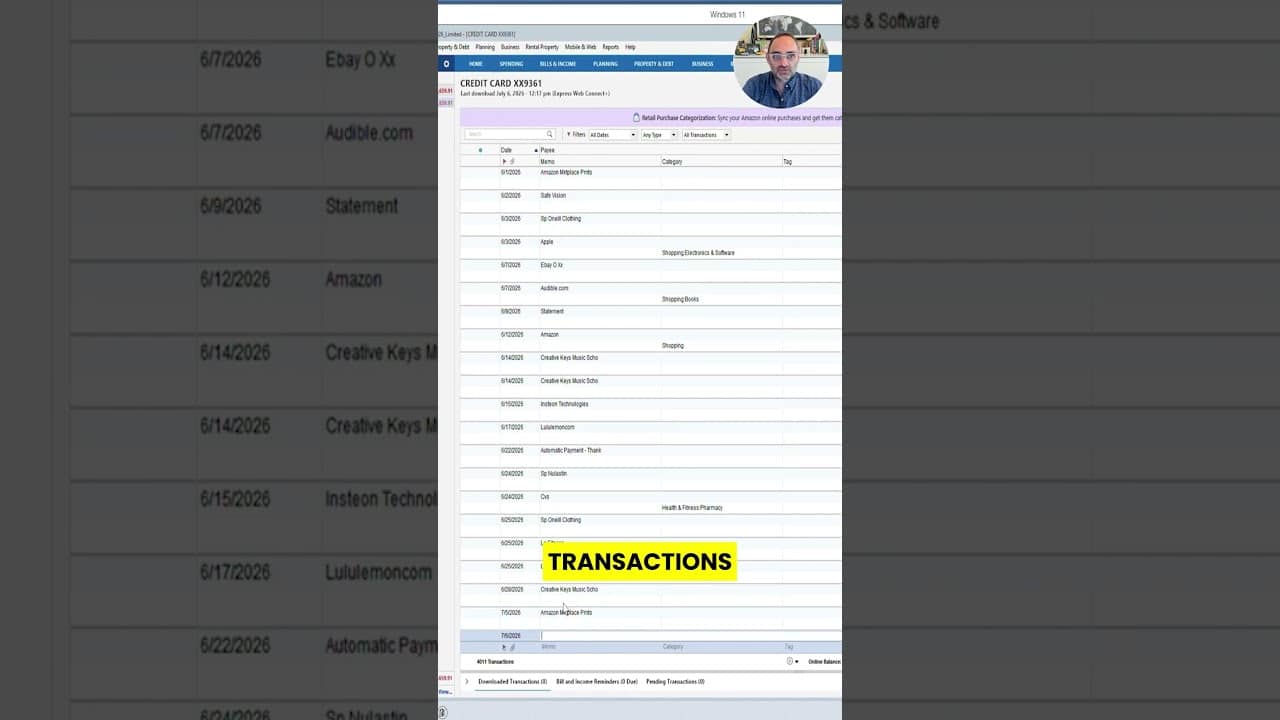 YOUTUBE VIDEO: Turn Quicken Transactions Into Useful Reports
